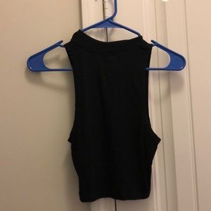 Simple black crop top